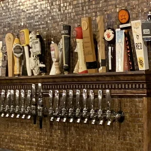 Beer and cider on tap.