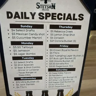 Good bar specials