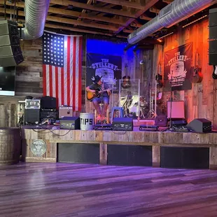 a band playing on stage