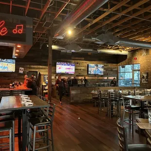 the inside of a restaurant