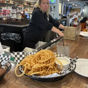 Onion strings were amazing!