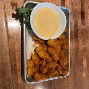 Wisconsin Cheese Curds- Cajun style with chipotle ranch