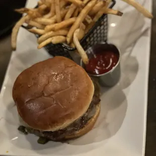 Sonoran burger with fries