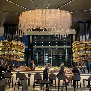 people sitting at the bar