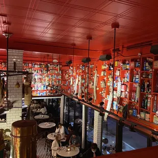 Top floor view of restaurant- all larger dining parties are upstairs.