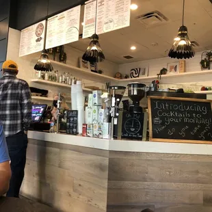 Inside where orders are taken