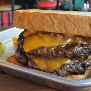 Patty Melt with an extra patty!
