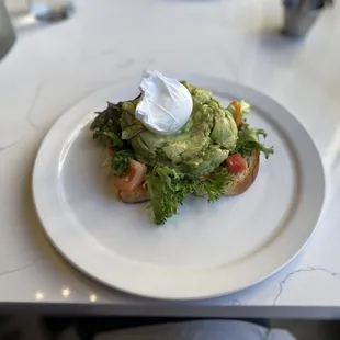 Avocado toast with poached egg
