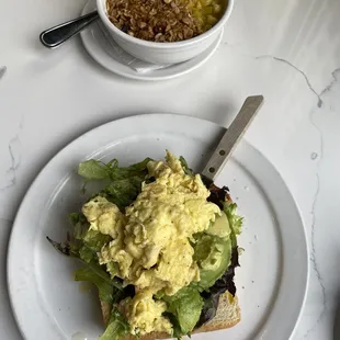 Avocado toast and chai Chia Yogurt Bowl