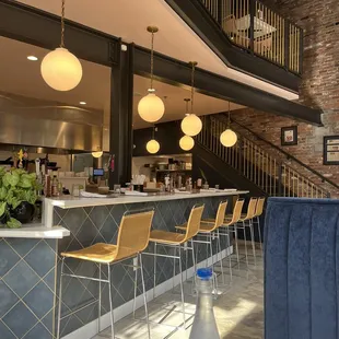 Dining room with loft seating