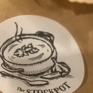 a drawing of a pot of soup