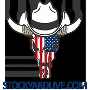 a cow skull with an american flag on it