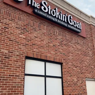 Sign on the back of the building