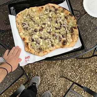 Greek Pizza was weird taste at the beginning but then I caught up with a taste