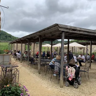 Cozy sitting protecting you from the elements