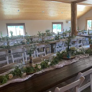 Beautiful farm tables