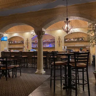 The bar area