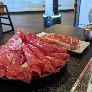 Ribeye and brisket