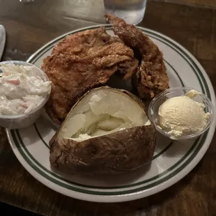 1/4 Broasted white Chicken w/baked potato