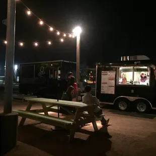 One of many food trucks in the mueller area, but one of only a few that is open at night it looks like
