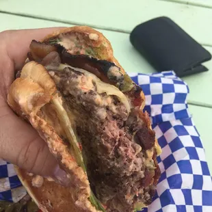 ATX burger from Stone House! Messy and awesome.