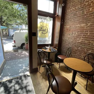 Inside - work space and seating