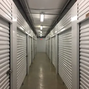 Clean, well lit and wide hallways will lead you to your climate controlled unit.