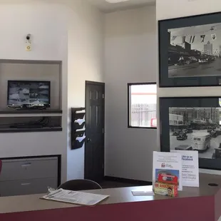 We have security cameras located throughout the property.  We monitor the cameras in the front office.