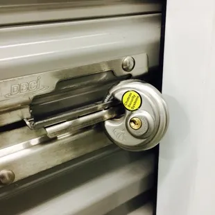 We provide a free lock to use while storing with us