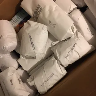 Meat bundles are packaged and labeled well.