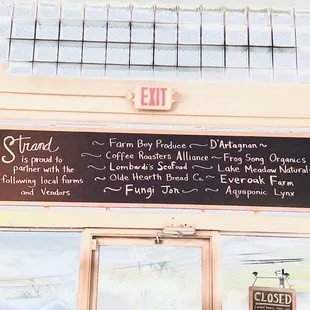 Local vendors and farms