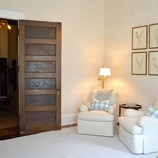 A cozy corner in our Yellow Room.