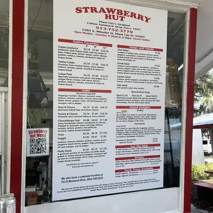 The menu