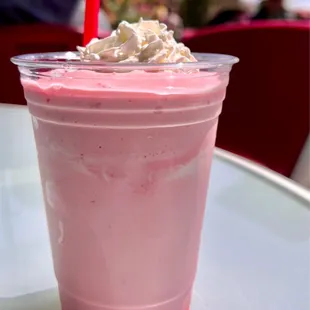 Strawberry shake. Creamy and thick.