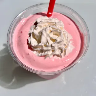 Strawberry shake. Creamy and thick.