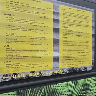 Menu for The Elephant Shack