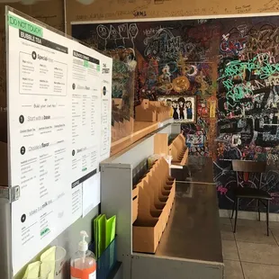 Getting a quick drink to start the day!