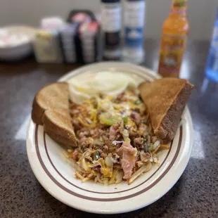 The inside hiding under my eggs.