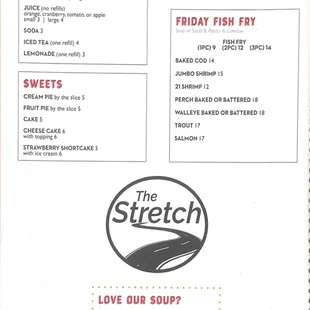 drinks / sweets / friday night specials