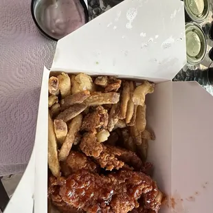 Johnny Dang tenders with fries