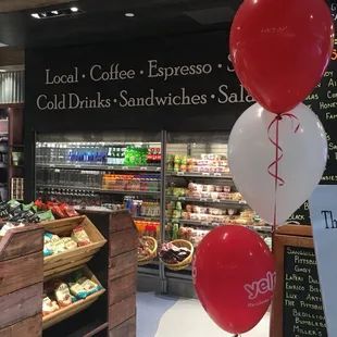 Cooler with drinks and cold food items