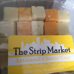 5 varieties of cheese x 20 small cubes (so something for every taste) for $3.50