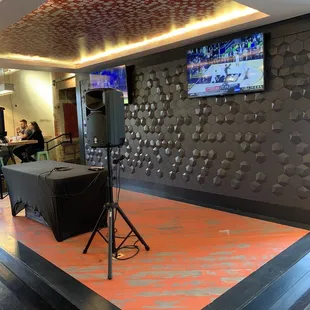 Stage for a band or DJ