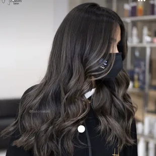 This was my inspiration picture. I wanted subtle highlights with ash tones. Curtain bangs.