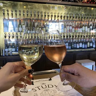 Riesling on the left and rosé on the right