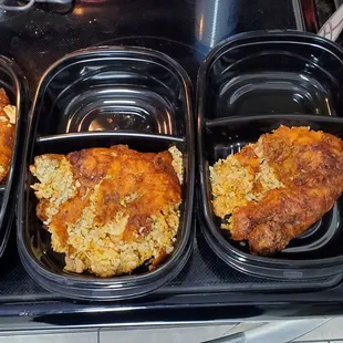 The two boudin balls were so large it was enough to meal prep for four meals hahahahaa