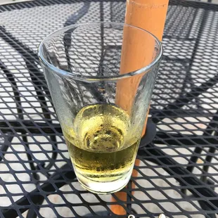 This is what a flat beer looks like.