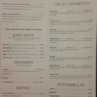 Menu page 2