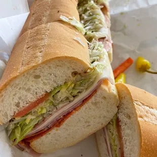 The Big Dude Sub comes with carrots and peppers