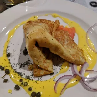 Salmon crepe